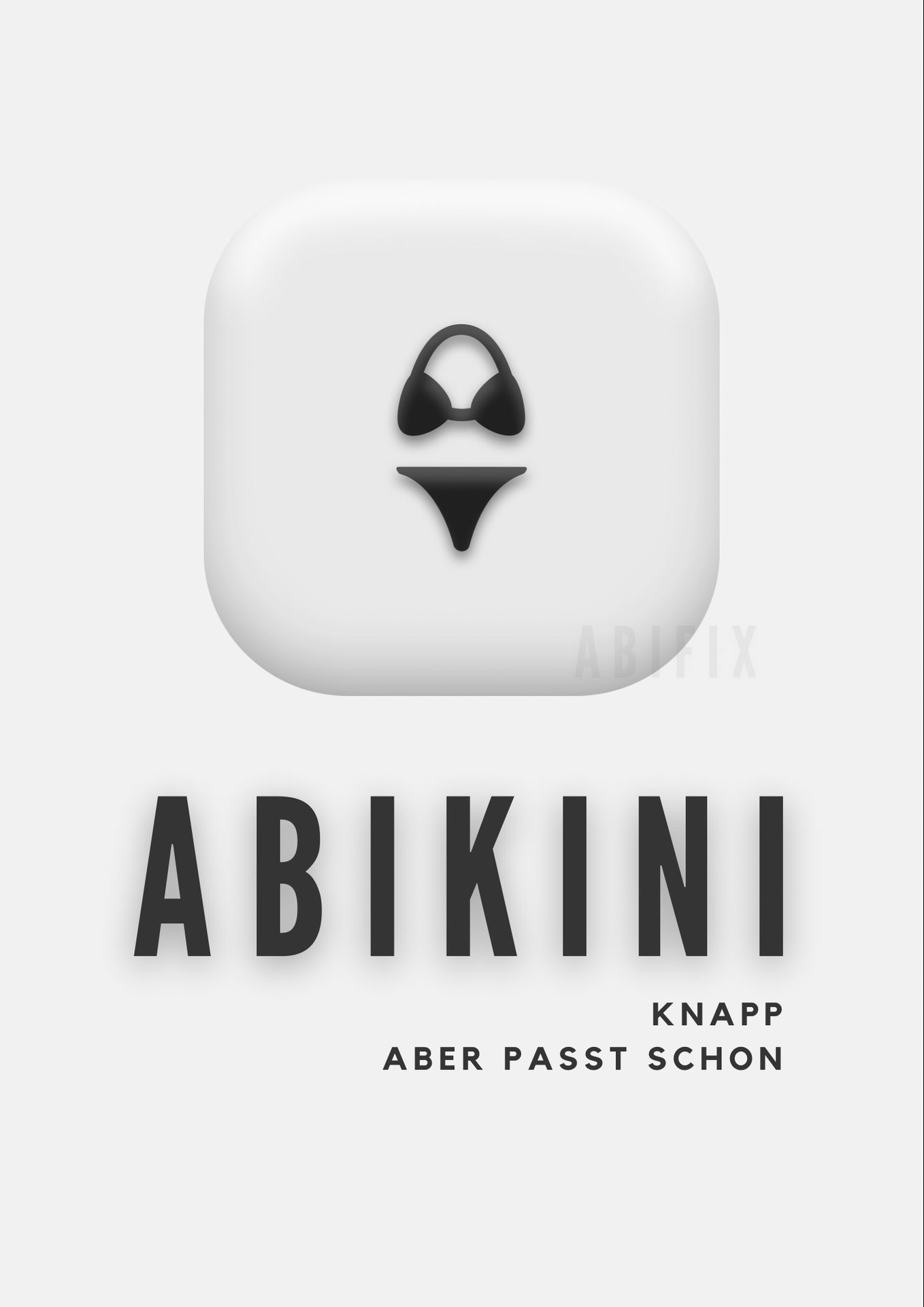 Abikini Cover für ein Abschlussbuch/Abibuch.