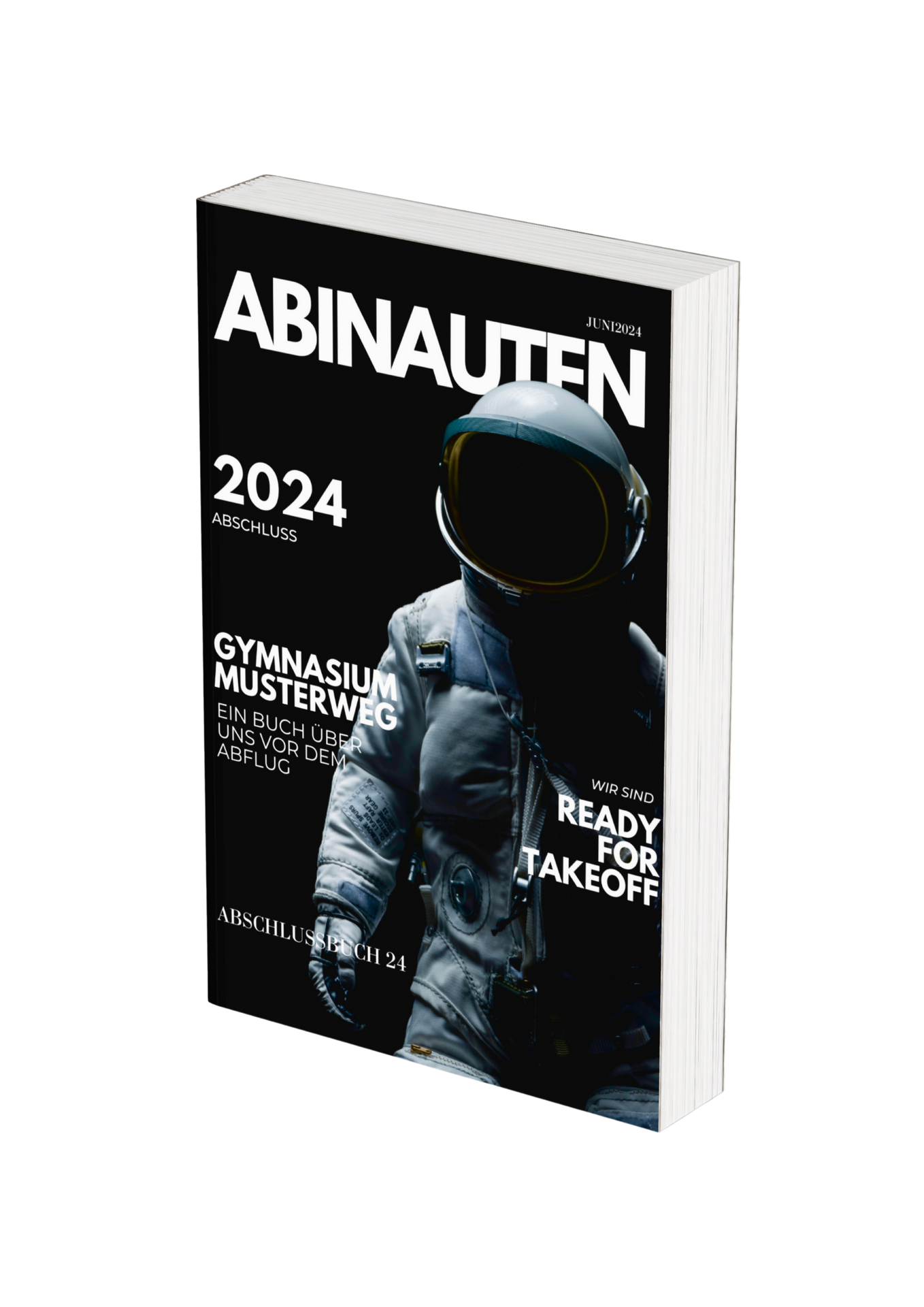 Abinauten Cover für ein Abschlussbuch/Abibuch.